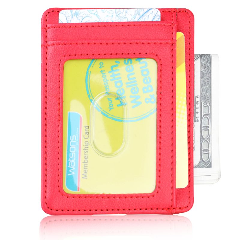 Ultra Slim RFID Blocking Minimalist Wallet Business Card Cover Case Super Thin Men Leather Bank ID Credit Card Holders