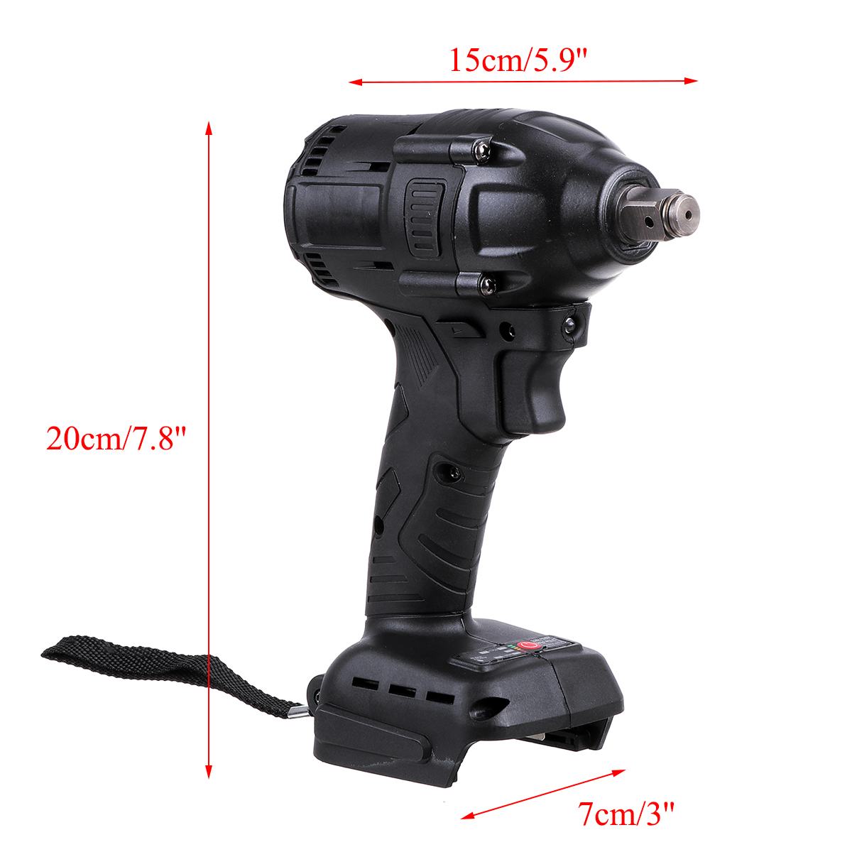 Porakone 18v 500w 630n. m. li-ion- akkukäyttöinen iskevä jakoavain 1/2 sähkö-jakoavaimen korvaaja makita-akulle