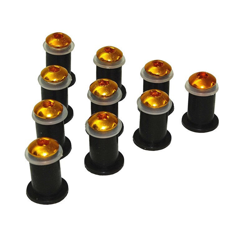Kit 10 écrous Caoutchouc M5 Pour Pare-brise Moto - Honda, Kawasaki, Yamaha, Ducati, BMW - Fixation Carénage