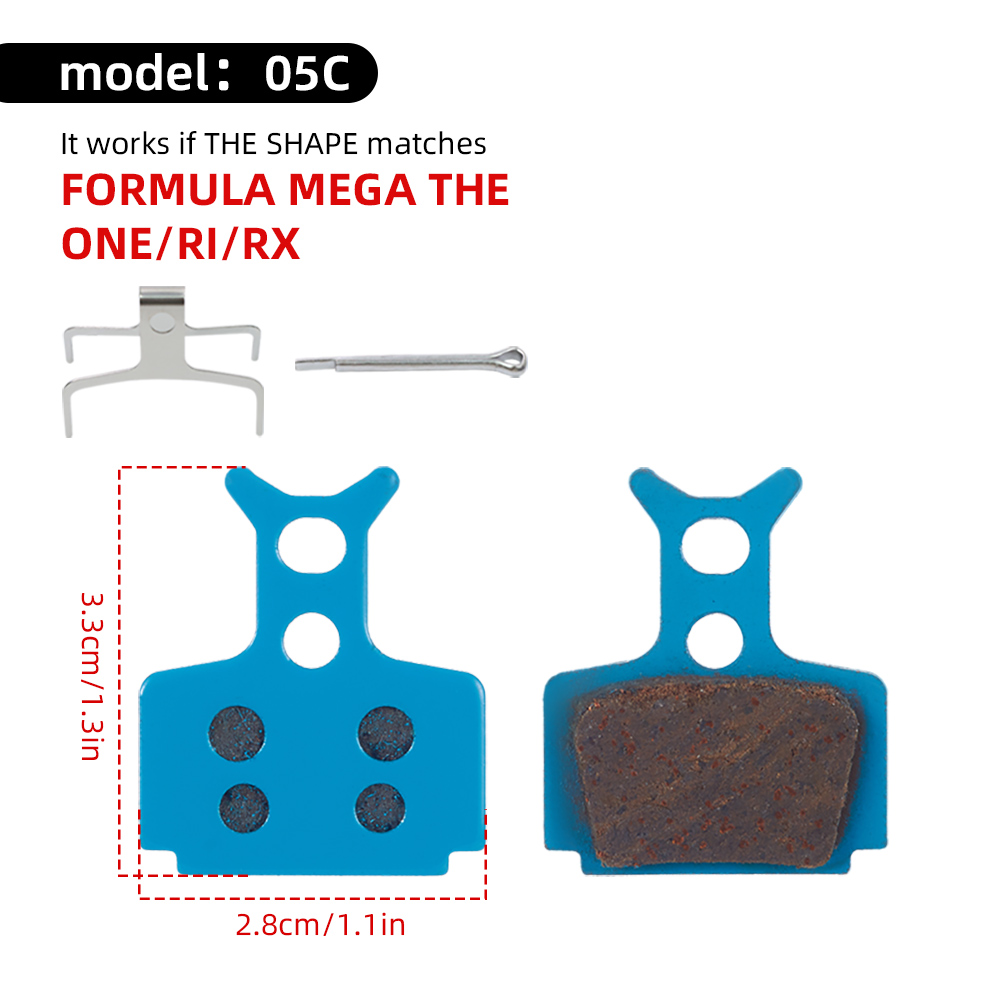 MOTSUV Bicycle Disc Brake Pads MTB Bike BB5 BB7 Pads Wear-resistant Blue Half Metal High Strength Steel Backplate Cycling Parts: VIOLET/紫罗兰