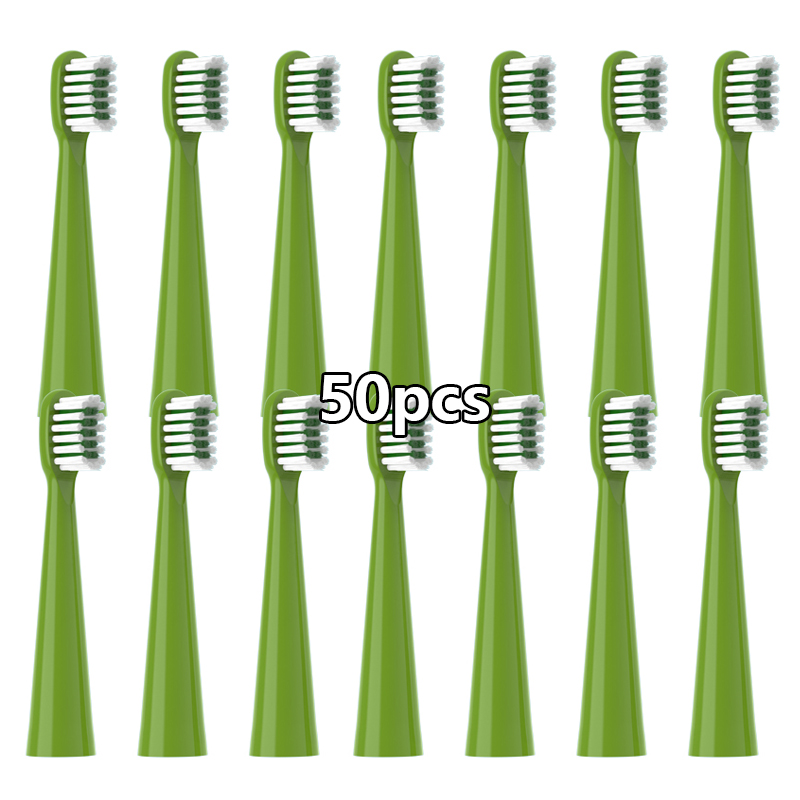 20/50pcs Replacement Toothbrush Heads for BAIR K3 Kid Sonic Electric Tooth Dental Clean Brush Nozzles Heads Toothbrush Heads: 50pcs Green