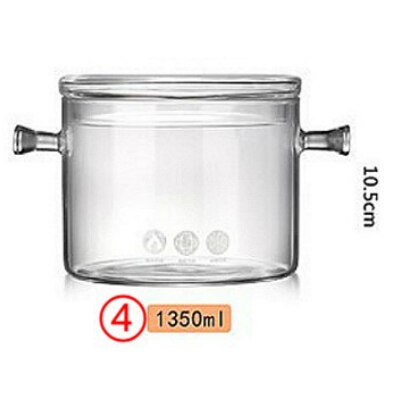 Glass Cooker kitchen 1000ML 1350ML 1500ML Silicon open flame straight pot electric ceramic stove heating glass pot with lid