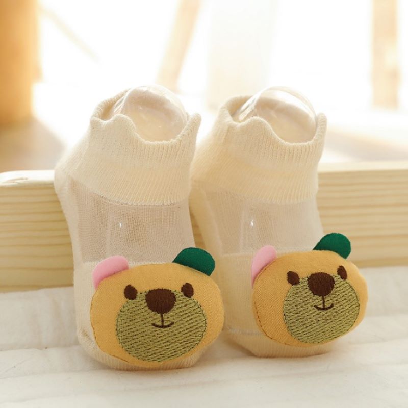 0 to 3 Years Spring Summer Thin Mesh Socks For Girls Boys Cute Animal Children&#39;s Thin Sock Baby Newborn Short Socks: bear / M(1-3Y)