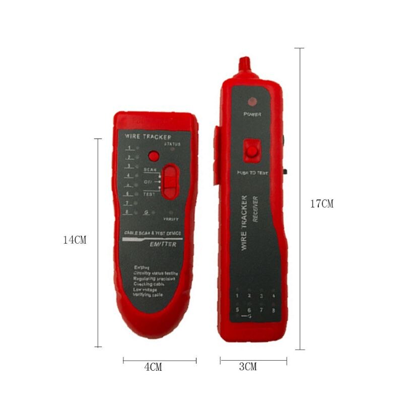 Wire Tracker Ethernet LAN RJ45 Cat5 Cat6 RJ11 Telephone Cable Tester