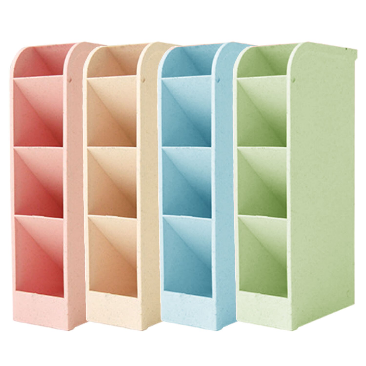 Multi-function 4 Grid Desktop Pen Holder Durable Desk Pencil Organizers Stationery Stand Box for Home Office Classroom Keep Tidy