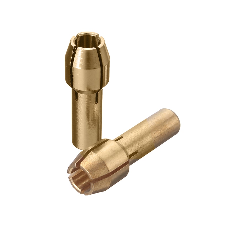 10 stk mini bor messing kobber collet chuck 0.5-3.2mm 4.3mm skaft med skruemutter for dremel roterende verktøy mini verktøy