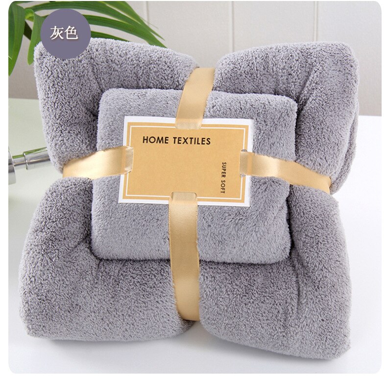 Bath Towels Microfiber Fabric Skin Comfortable Bath Towel And Face Towel Solid Color Quick Drying Super Absorbent Towel Set: 12