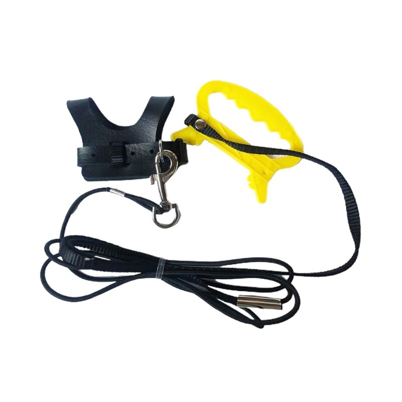 Imbracatura per uccelli imbracatura per uccelli imbracatura per pappagalli e imbracatura per pappagalli corda per uccelli in pelle design di allenamento regolabile anti-morso: nero / M