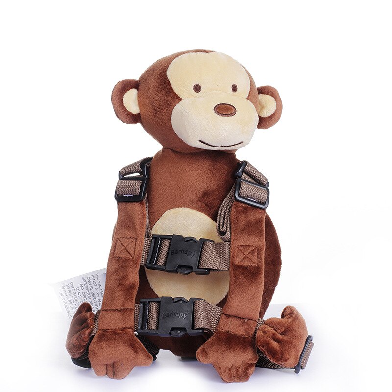2 in 1 Harness Buddy Monkey Baby Safety Animal Toy Backpacks Bebe Walking Reins Toddler Leashes Kid Keeper GB-016: Monkey New