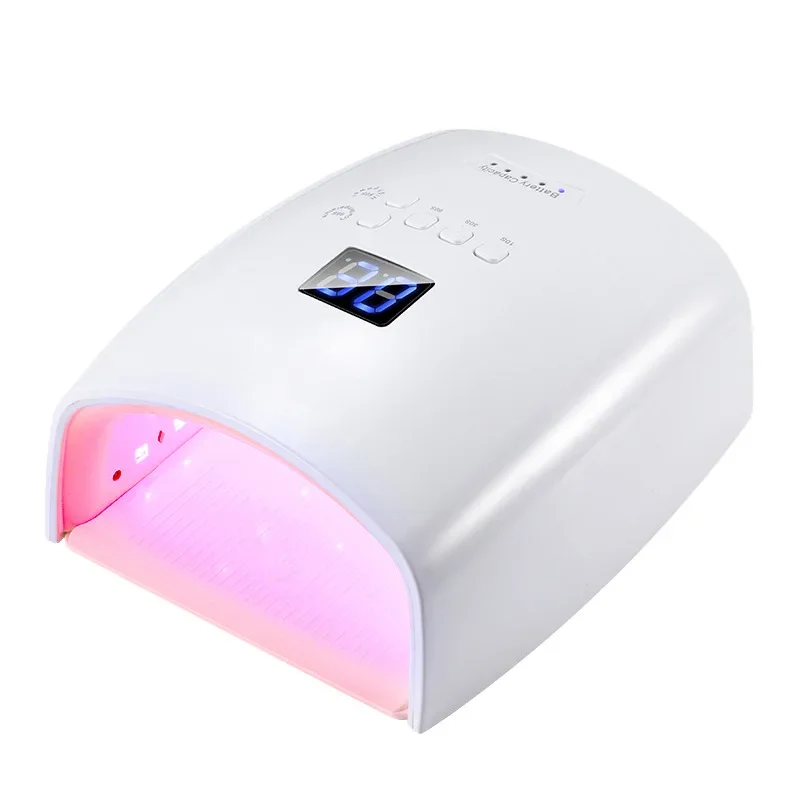 Rechargeable UV LED Lamp for Nails Wireless Gel Polish Nail Dryer Pedicure Manicure Light Cordless LED Nail Lamp For Manicure: Red / EU