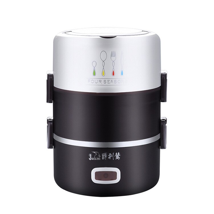 Elektrische lunchbox, mini rijstkoker, elektrische pot, voedselverwarmer, kleine draagbare multicooker, eierkoker, roestvrijstalen soep-stomer