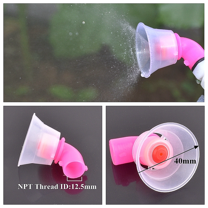 2Pcs Garden Irrigation Watering Atomizing Sprayer Nozzle Adjustable Spray Mode Nozzle Hand Pressure Pesticide Spraying Accessory: WHITE