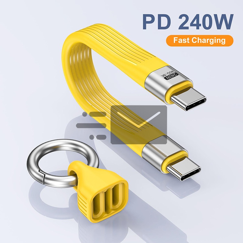 Câble de chargement USB C PD 240W pour iPhone 16, câble USB4, porte-clés Portable, transfert de données 40Gbps, câble Thunderbolt4/3 8K @ 60Hz, Type C