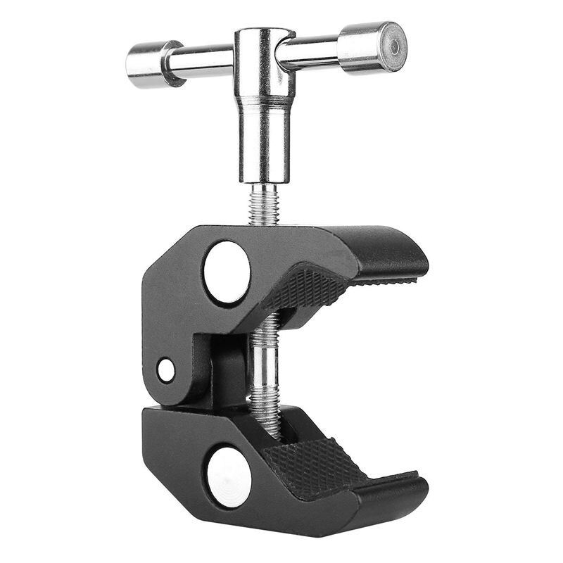 2Pack Super Krabbe Klemme Klemme Fotografie mit/1/4 und 3/8 zoll Gewinde Stange Klemme Zange Clip für DSLR Anlage Kameras, 15mm Stangen, L
