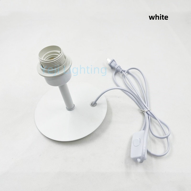Moderne vasemodifisering gjør-det-selv lampefot skrivebordslampe med kabel ledning lampemodifisering vase bordlampemodifisering  e27- holderlampe: Hvit / 2 g 11