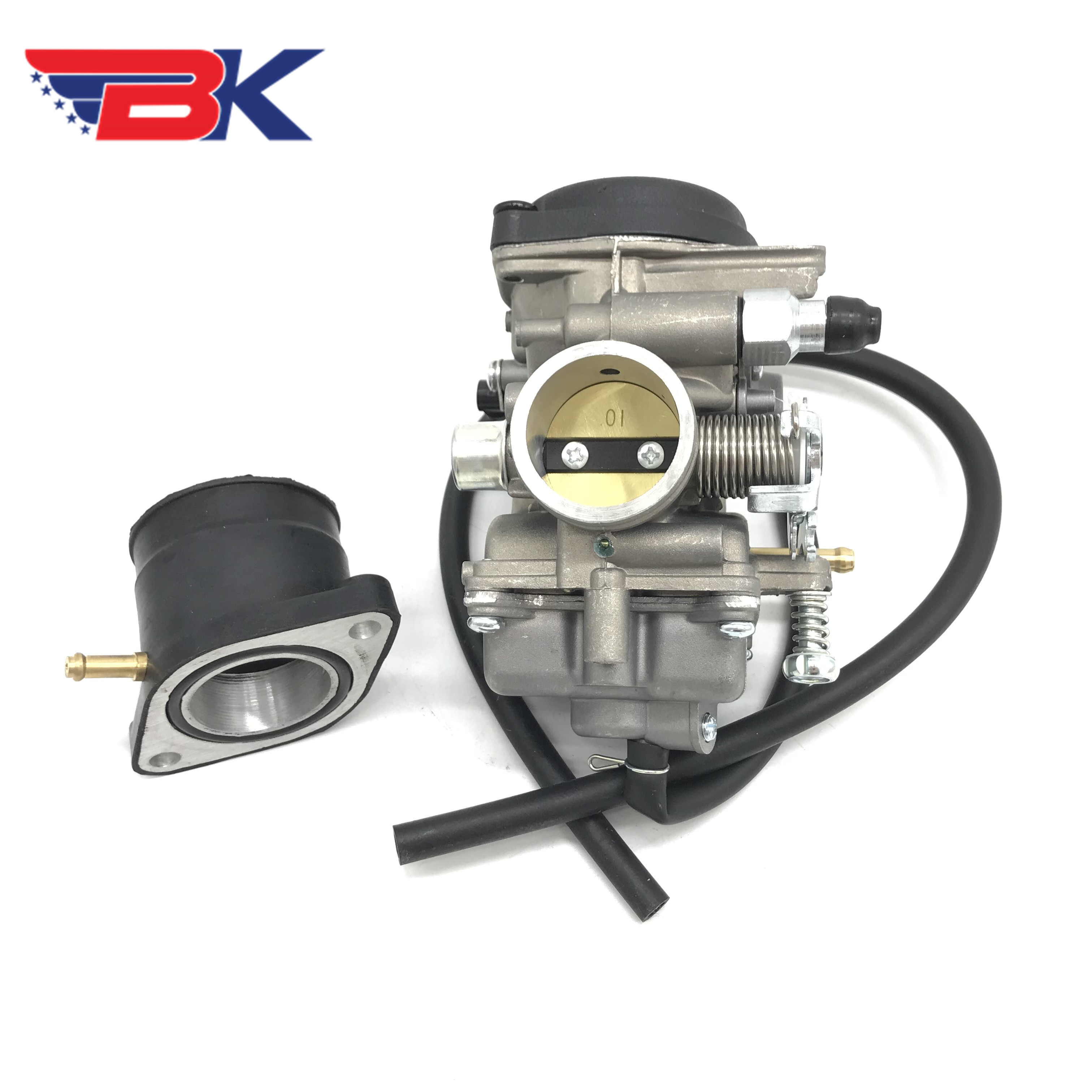 30mm förgasare tk med insugningsrör jianshe loncin bashan 250cc atv quad atv 250 js250 carb