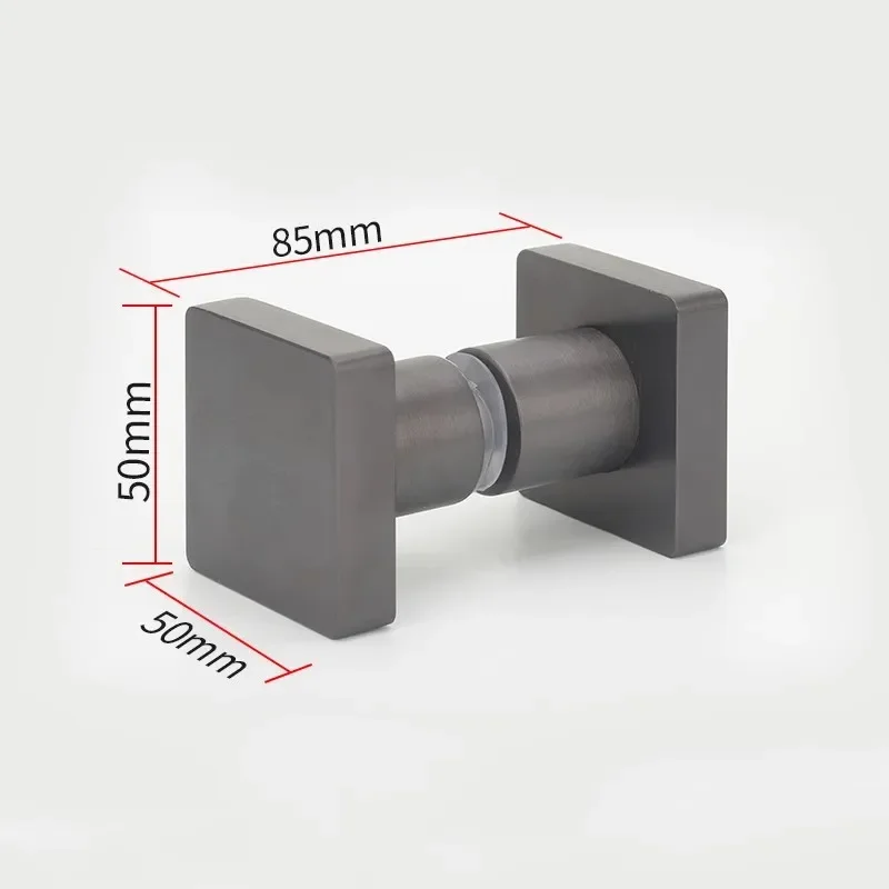 Perillas de puerta de vidrio cuadradas, aleación de aluminio, tirador de puerta de Granero, tiradores de puerta corredera de baño, herrajes para muebles, tiradores de armario de cocina: Castaño