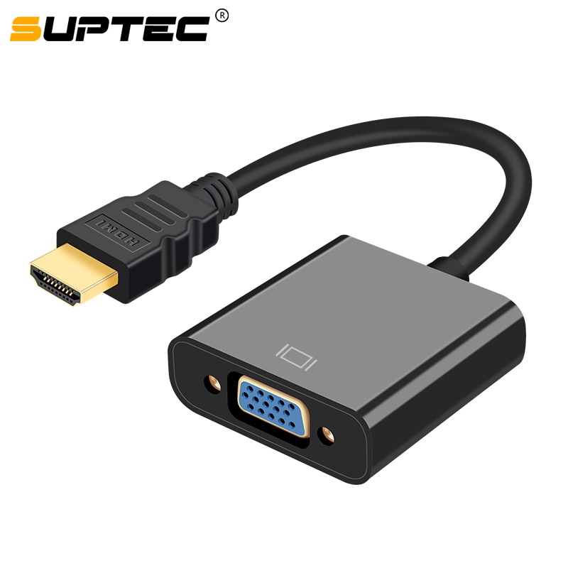 SUPTEC HDMI naar VGA Adapter Converter voor PS4 TV box Laptop PC Screen TV Projector Digitale naar Analoge Video audio 1080 P Adapter