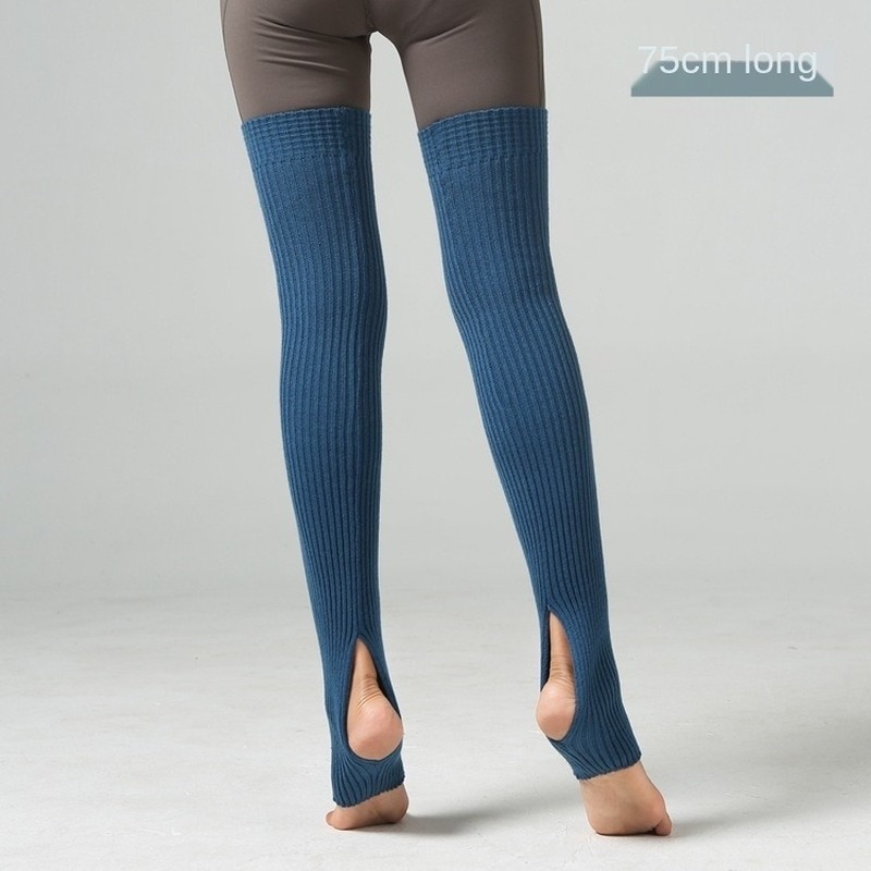 75cm Winter Frauen Bein Wärmer Freizeit Lange Oberschenkel Hohe Damen extra Lange Stiefel Über Knie Gestrickte tanzen Socken Bein wärmer 100