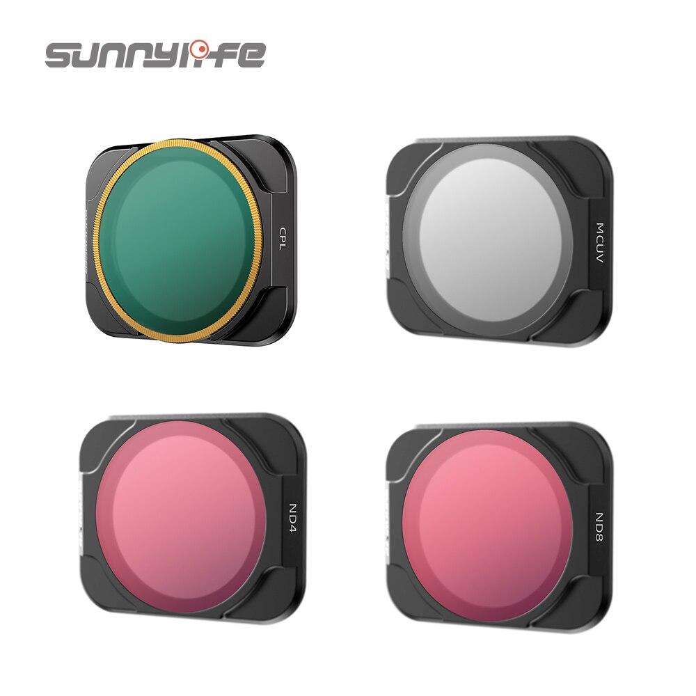 Sunnylife Lens Filters For DJI Mavic Air 2S Glass Lens Filter Set CPL/ND/PL16/32 ND Angle Adjustable For DJI Drone Accessories: Mix 4pcs Set
