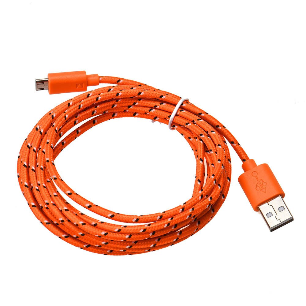 1M/10FT Micro USB Charger Sync Data Cable Cord for Cell Phone faster Charge For Android Phone FOR Smartphone Cellphone Phoes: orange