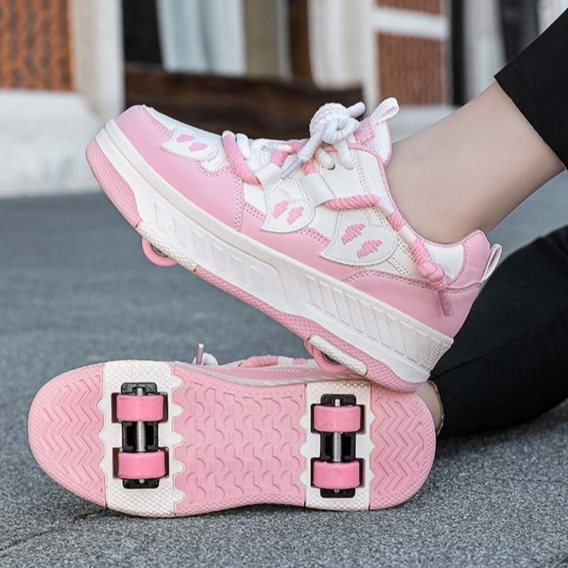 Rulleskøjtesko til børn, drenge og piger, sneakers med aftagelige hjul