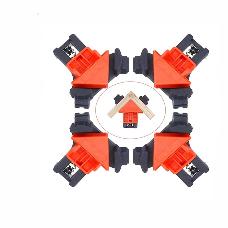 4Pcs Woodworking Corner Clip 90 Degree Right Angle Clamp Fixing Clips Picture Frame Corner Clamp Furniture Repaire Hand Tool