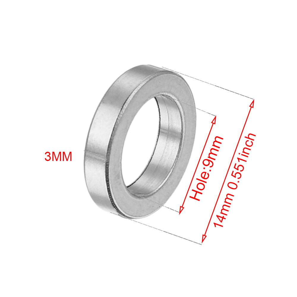 10 Uds. Espaciadores redondos planos de acero inoxidable disco de cuentas cuentas sueltas con agujero grande para DIY pulsera collar artesanía joyería suministros: Plata