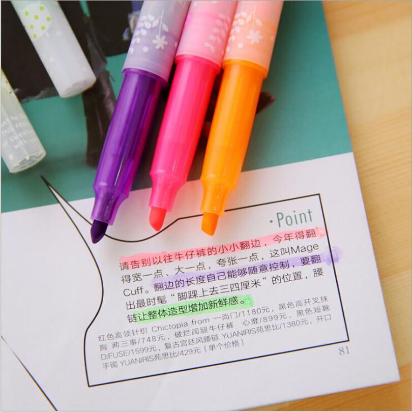 Japan slik farve blækfri tuscher pen highlighter album scrapbog gør-det-selv papirvarer skoleartikler  g082