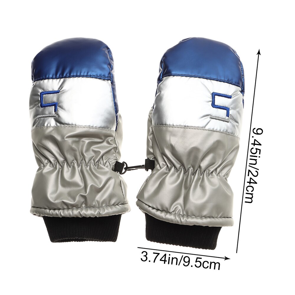 1 Paar Kinderen Ski Handschoenen Lange Mouwen Wanten Winter Winddicht Waterdicht Dikke Warm Antislip Herten Konijn 7-14 Jaar Oud