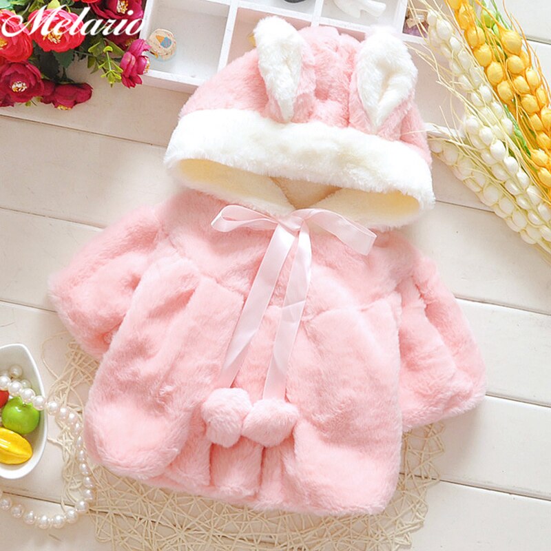 Melario bebê meninas casaco outono inverno bebê outerwear quente cordeiro cashmere meninas casacos da criança do bebê menino dos desenhos animados outerwear