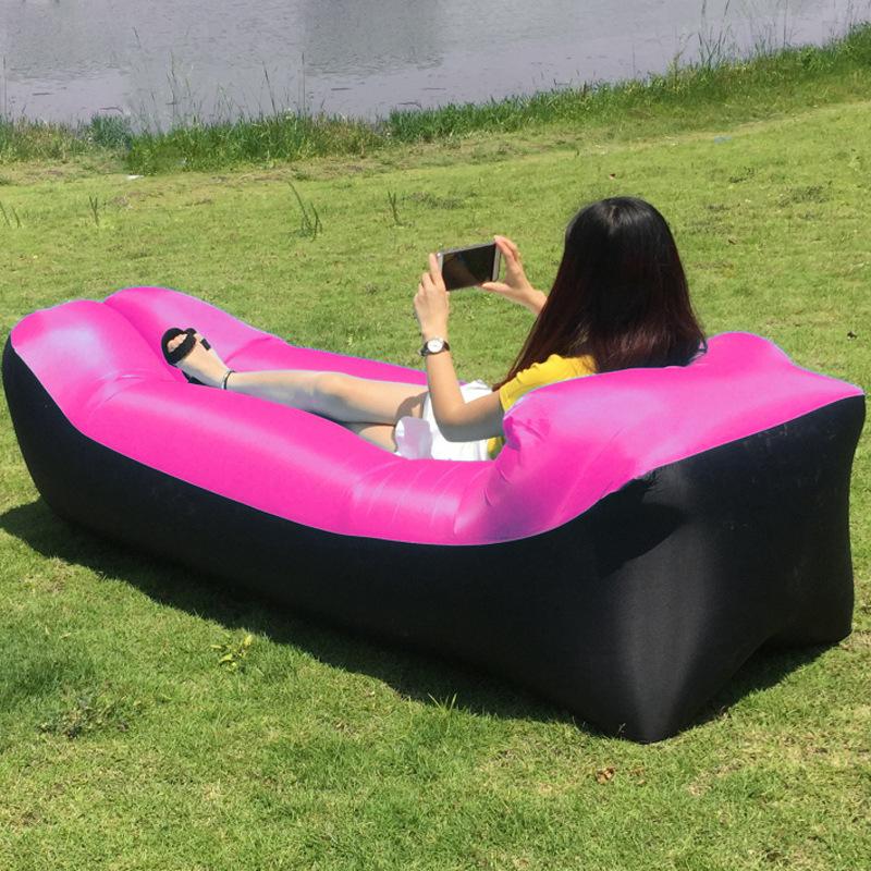 240*70cm påsar strandsoffa camping utomhusprodukter snabb uppfällbar luftbäddsoffa bra sovsäck uppblåsbar luftsäck: Reste sig