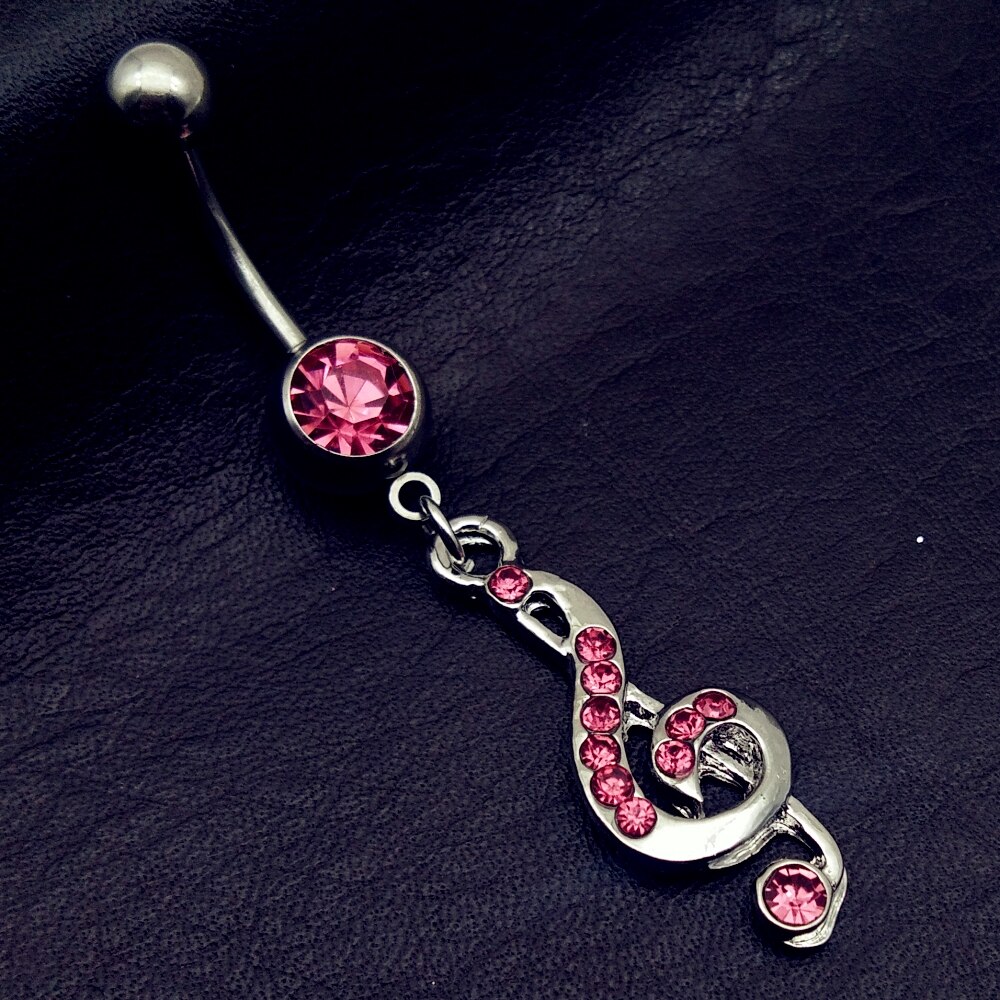 5 stks mix stijl vintage blauwe vleugels note ster boog lange dangle navel belly bar button ringen body piercing sieraden