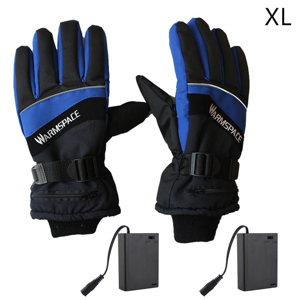 Winter Verwarmde Handschoenen USB Hand Warmer Elektrische Thermische Handschoenen Oplaadbare Batterij Verwarmde Handschoenen voor Fietsen Motorcycle Ski: No battery charger L