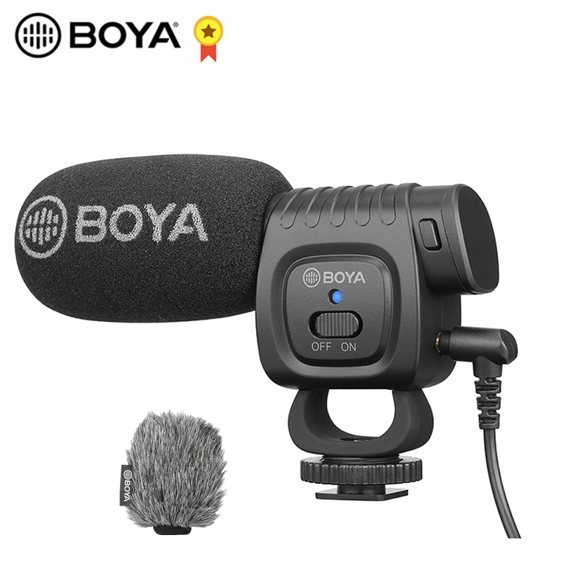 BOYA BY-BM3011 Op Camera Record Microfoon voor Canon Sony Nikon DSLR Camera Smartphone 3.5MM Jack Koude Schoen Youtobe Vlog mic