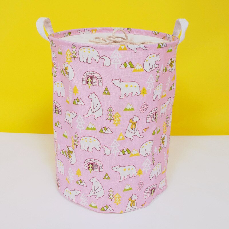 Waterproof Fabric Laundry Hamper Collapsible, Thickened Canvas Dirty Clothes Hampers for Bedroom, Kids Room Storage: A