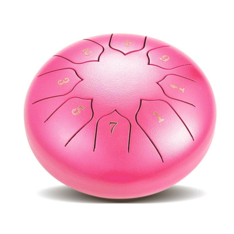 6 Inch Steel Tongue Drum 8 Tune Hand Pan Drum Tank Hang Hollow Drum with Drumsticks Carrying Bag Percussion Instruments: 6