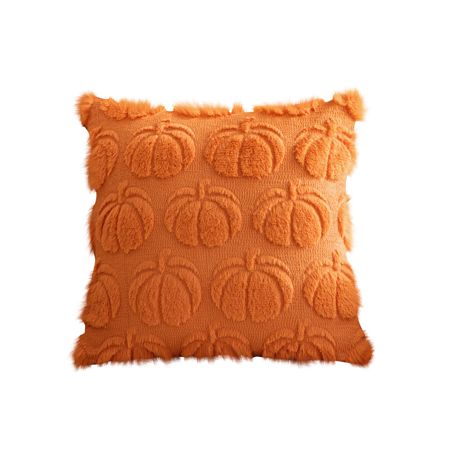 17.7x17.7inThanksgiving Pillow Maple Leaf Cover Solid Color Cushaw Embroidery Home Pillow Waist Cushion Cover Cojines Para Sofa: transparent