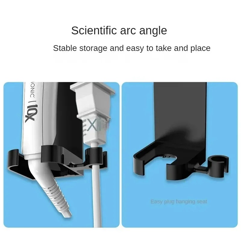 Home Non Perforated Hair Dryer Rack Bathroom Straight Hair Comb Storage Rack Bathroom Wall Mounted Curling Iron Storage Rack