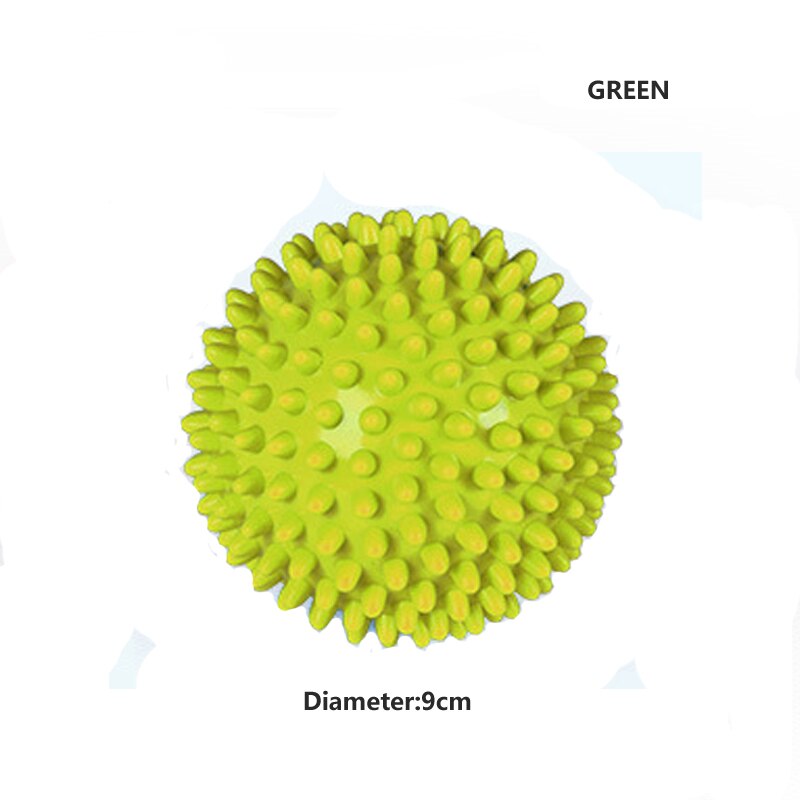 Massaggio Palla di Fitness PVC Mano Suole Hedgehog Sensoriale Formazione Afferrare la Palla Portatile Fisioterapia Palla 7.5 CENTIMETRI 9CM del Commercio All'ingrosso: GREEN 9CM