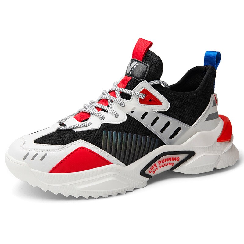 Modne męskie codzienne buty płócienne letnie siatkowe oddychające buty na co dzień męskie buty buty sportowe Zapatillas Hombre męskie buty: WHITE / 9.5