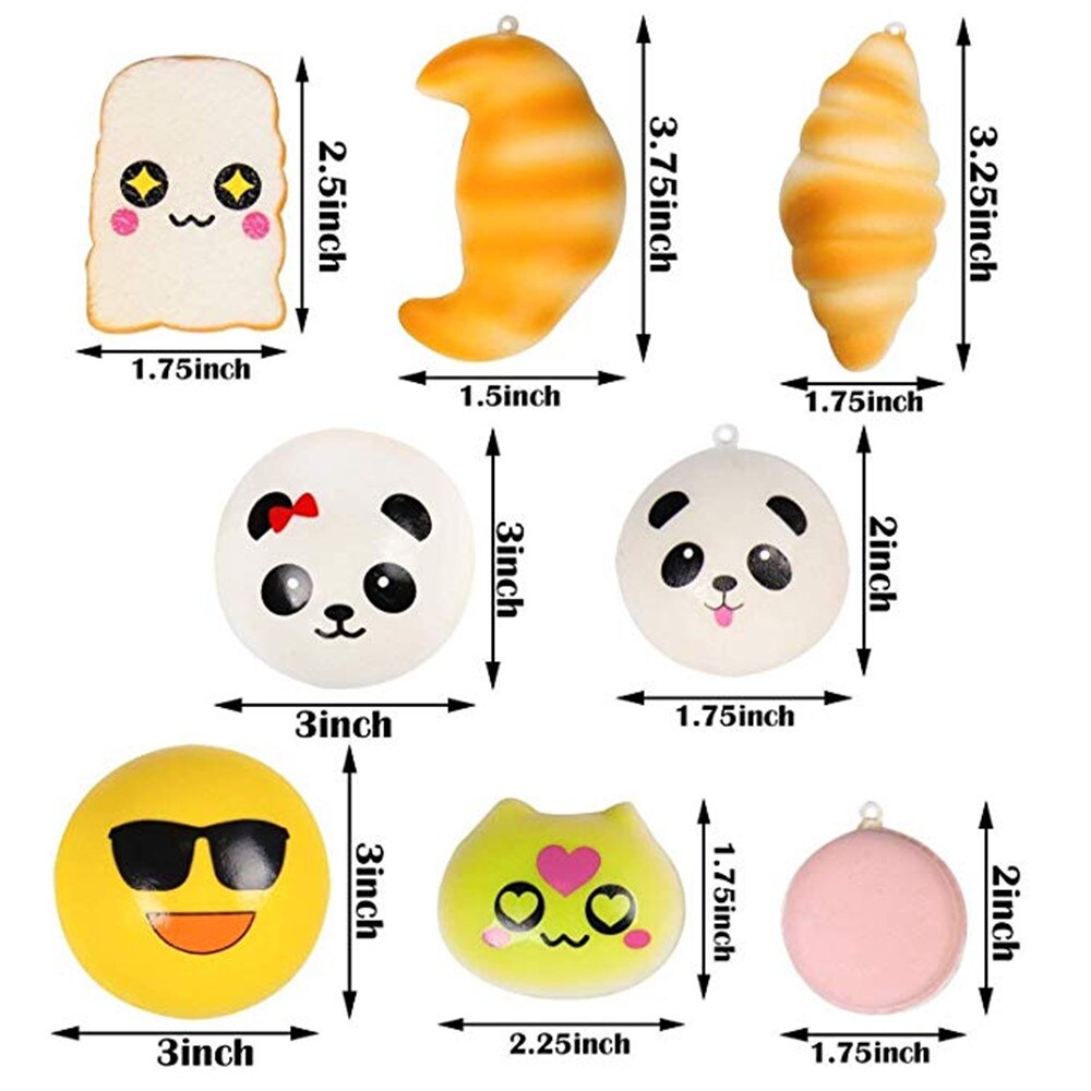 Random 30 Pcs Squishy Ice Cream Scented Slow Rising Kawaii Simulation Lovely Toy Soft Food Squishi Ice Squishy Toy Squishies