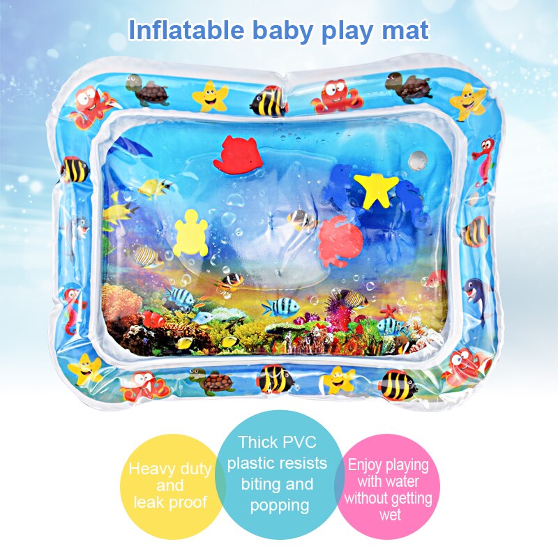 Baby Water Mat Inflatable Cushion Infant Toddler Water Play Mat for Children Early Education Developing Baby Toy Summer Pool