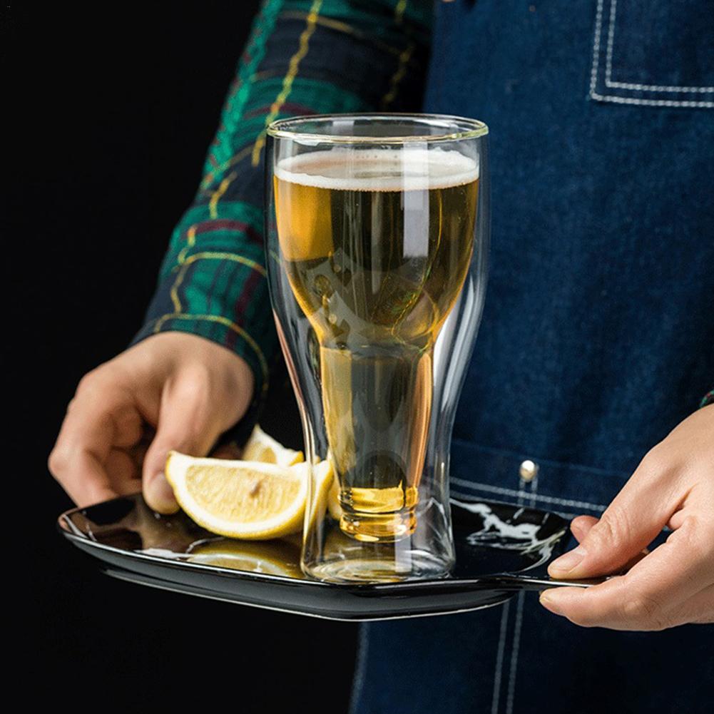 250ML Double Layer Acrylic Plastic Inverted Cup Beer Mug Bar Daily Dining Special Wine Glass