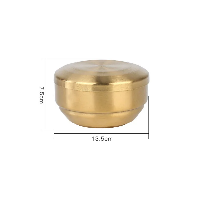 304 Stainless Steel Double Rice Bowl Soup Bowl Steamed Rice Bowl Anti-Scalding Child Small Bowl for Korean Cuisine: Red