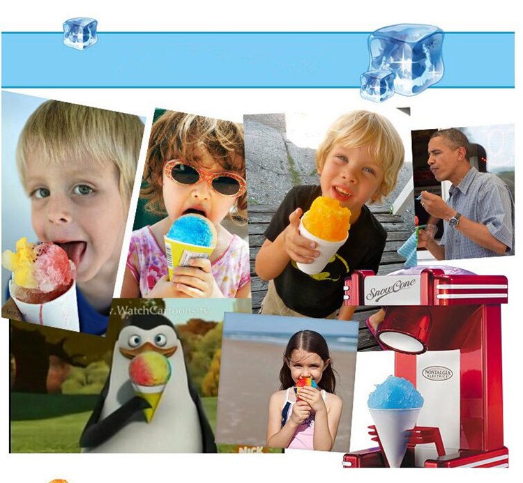 Automatisk kommerciel slushy ismaskine, isknuser, isbarbermaskine