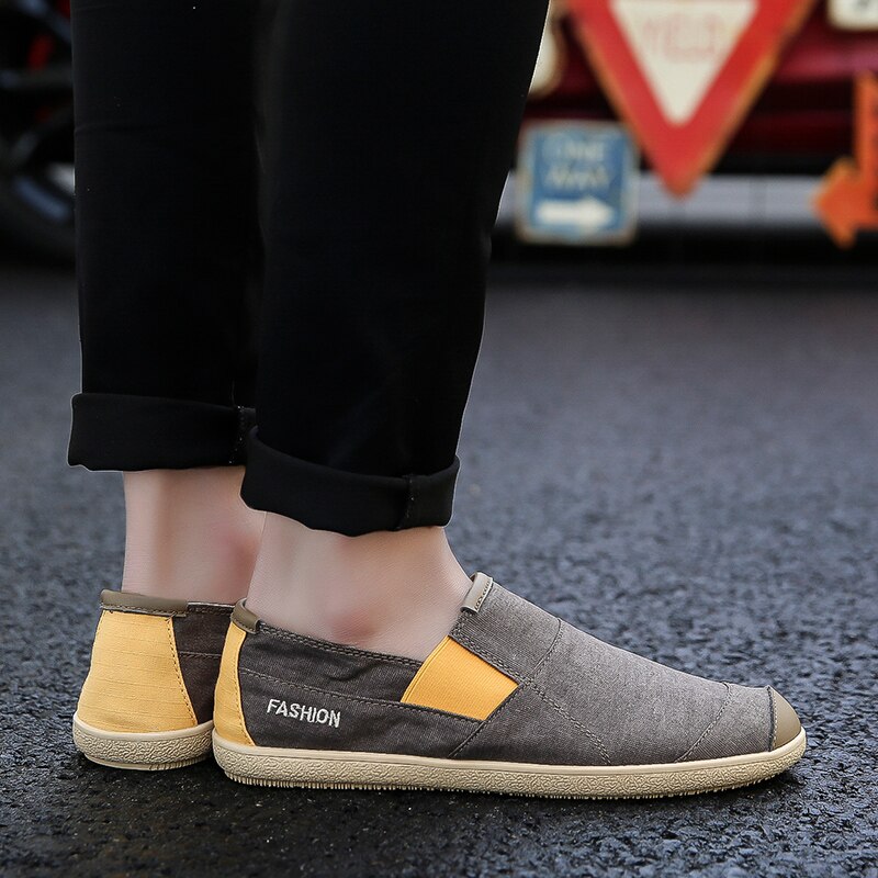 Pupuda ademende casual schoenen voor heren, comfortabele instappers, espadrilles voor heren, lichtgewicht sneakers voor heren, canvas schoenen voor heren