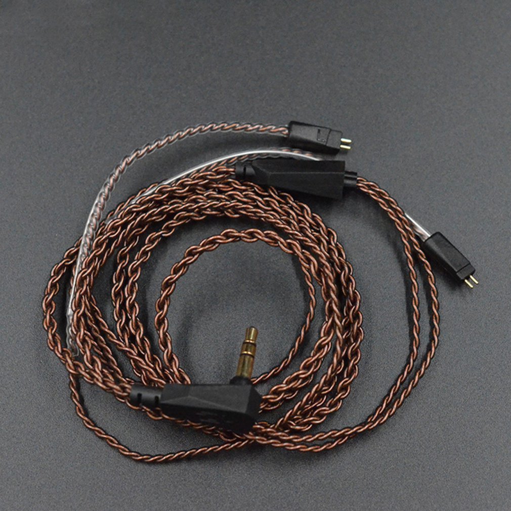 Earphone Wire High-Purity Oxygen-Free Copper Twisted Upgrade Cable 2 Pin Cable For KZ ZS10/ZST/ES3/ES4/ ZS6/ZSA/ED16: A without mic