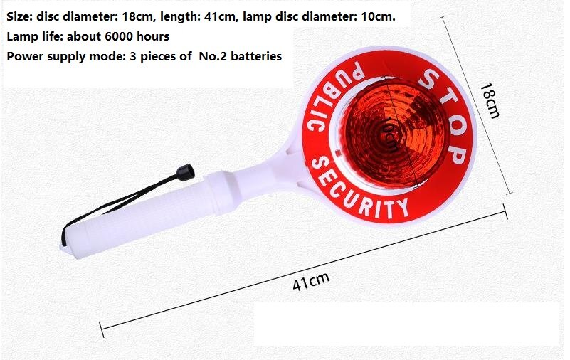 Holding Stop Sign Traffic Baton Warning Light Stop Warning Signs Road Traffic Diversion Flashing Safety Light