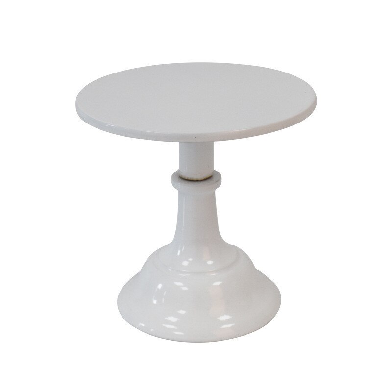 Gold White Metal Cake Stand Holder Round Dessert Cupcake Serving Display Rack Base Birthday Party Wedding Decoration 20/25/30cm: White / 25cm